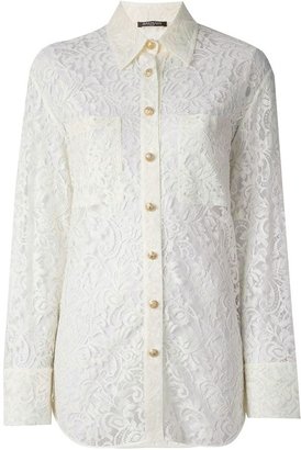 Balmain floral lace blouse
