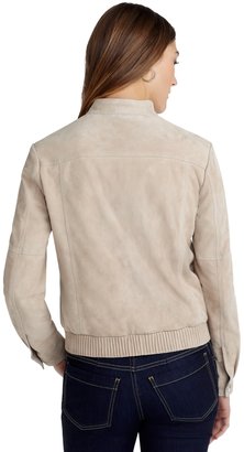 Brooks Brothers Suede Bomber Jacket