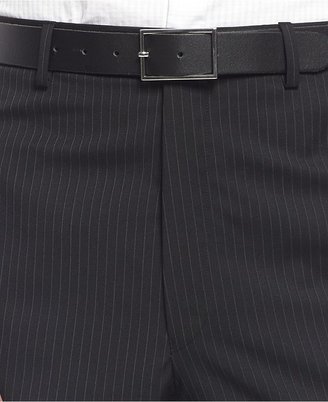 MICHAEL Michael Kors Big and Tall Black Striped Peak-Lapel Suit