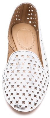Aquazzura Roy Star Perforated Loafers