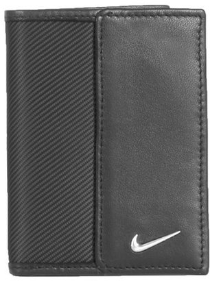 Nike Leather & Tech Twill Money Clip Card Case