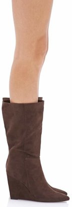 Forever 21 Faux Suede Wedge Boots