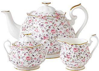 Royal Albert Rose Confetti Vintage three-piece tea set