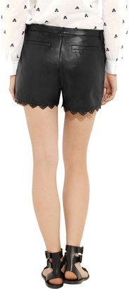 ALICE by Temperley Libre laser-cut leather shorts