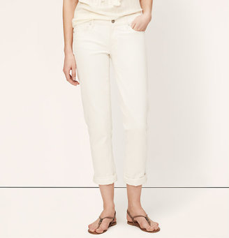 LOFT Modern Straight Cuffed Cropped Jeans in Natural Wash