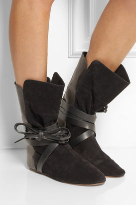 Isabel Marant Nira suede and leather ankle boots