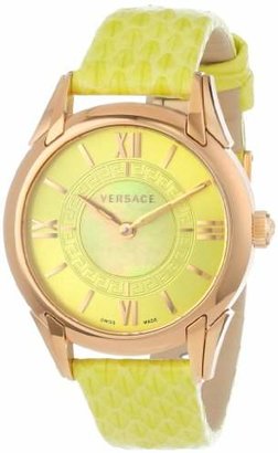 Versace Women's "Dafne" Rose Gold Ion-Plated Stainless Steel Dress Watch with Leather Band