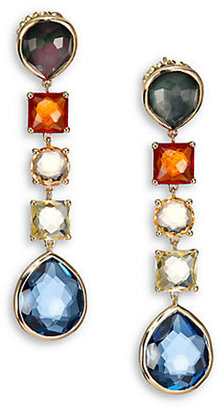 Ippolita Rock Candy Marrakesh Semi-Precious Multi-Stone & 18K Yellow Gold Gelato Linear Drop Earrings