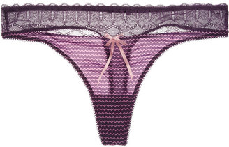 Elle Macpherson Intimates Papier low-rise stretch-jersey and mesh thong