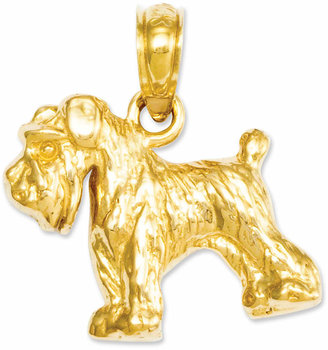 Macy's 14k Gold Charm, Schnauzer Dog Charm
