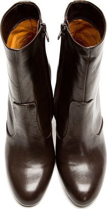 Veronique Branquinho Brown Leather Lone Boots