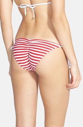 Vitamin A 'Natalie' Stripe Side Tie Bikini Bottoms