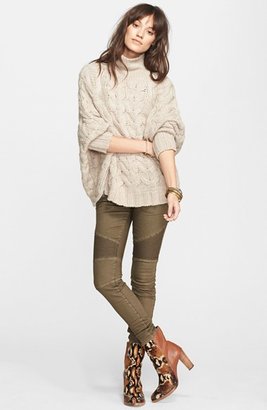Free People Zip Front Cable Sweater