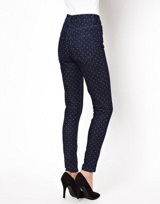 Just Female Skinny Jean In Dot Print