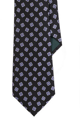 Lauren Ralph Lauren Lauren Green Squares Silk Jacquard Tie
