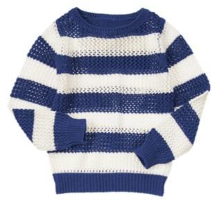 Crazy 8 Open-Stitch Stripe Sweater