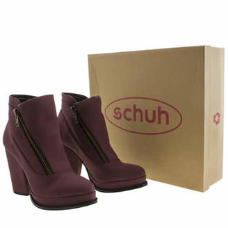 Schuh womens burgundy popper boots