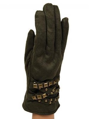 Funky Junque Faux Suede Stud Glove