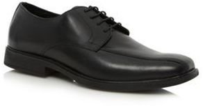 Red Tape Black leather tramline lace up shoes
