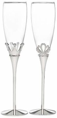 Hortense B. Hewitt King and Queen Crown Wedding Champagne Flutes