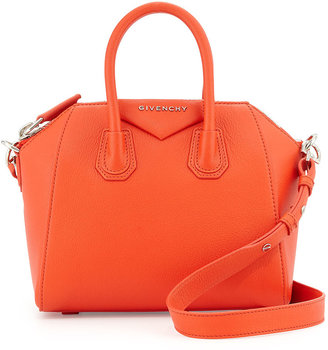 Givenchy Antigona Mini Leather Satchel Bag, Burnt Orange
