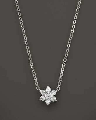 Bloomingdale's Small Diamond Flower Cluster Pendant in 14K White Gold, .10 ct. t.w. - 100% Exclusive