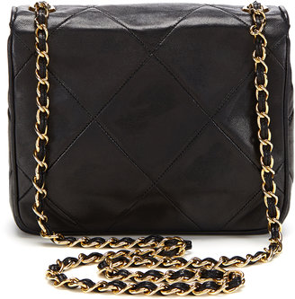 Chanel Black Lambskin Full Flap Shoulder Bag