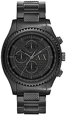 Armani Exchange Men's Active Black IP Chronograph Watch
