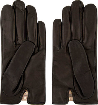 Valentino Black Lambskin Rockstud Biker Gloves