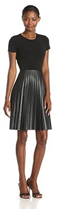 Calvin Klein Women's Short-Sleeve Pleated-Skirt Dress