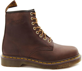 Dr. Martens 1460 Brown Leather Boots with Yellow Stitching