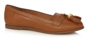 J by Jasper Conran Designer tan leather tassel detail loafers
