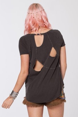 Chaser LA Freedom Riders Cotton Vent Back Tee in Black