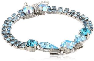 Sorrelli Emerald Coast" Pointed Crystal Silver-Tone Bracelet, 7.5"
