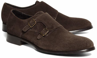 Brooks Brothers Suede Double Monk Strap Shoes