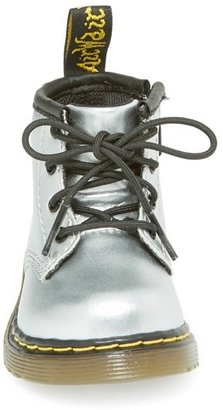 Dr. Martens 'Brooklee' Metallic Leather Boot (Baby & Walker)