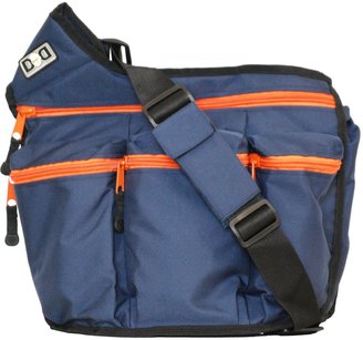 Diaper Dude Zipper Diaper Bag, Navy/Orange