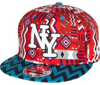 River Island Red abstract print NY trucker hat
