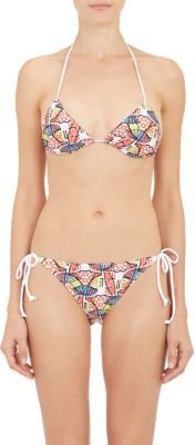 Zero Maria Cornejo Ziggy-Print Alla Triangle Bikini Top