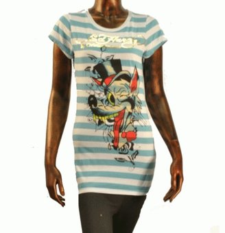 Ed Hardy Wolf Top Hat Speciality Womens T-Shirt