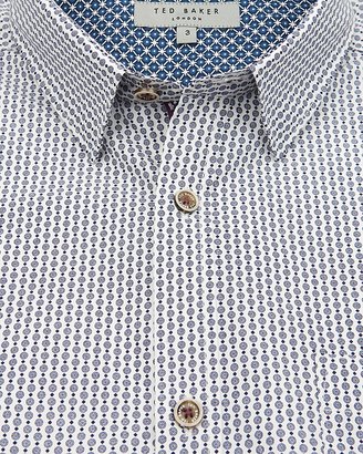 Ted Baker Hibrow Circle Diamond Pattern Button Down Shirt - Regular Fit