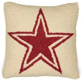 Amity Home 'Red Star' Hooked Wool Pillow