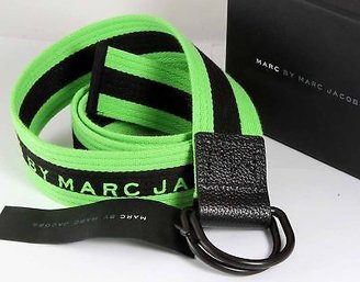 Marc Jacobs New By Cotton Stripe Belt One Sz Nwt Green
