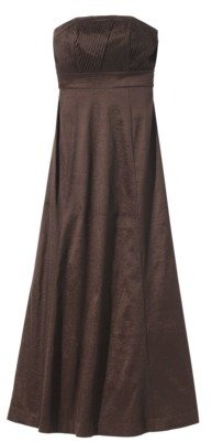 Women's Pleated Bodice Shantung Maxi Dress - Core Colors