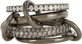 Spinelli Kilcollin Grey & White Diamond "Vega Noir Pavé" Ring