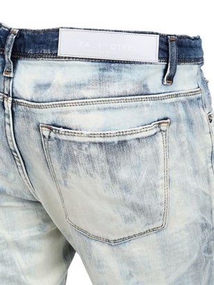 Bleached Loose Fit Stretch Denim Jeans