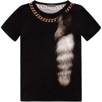 Alexander McQueen Fur and Chain Print T-shirt