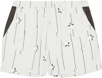Karl Lagerfeld Paris Selma star-print satin-twill shorts