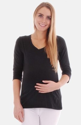 Everly Grey 'Sarina' Three Quarter Sleeve Cotton Maternity Top