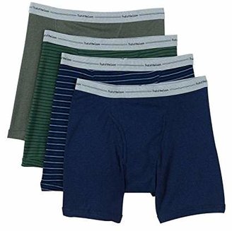 Fruit of the Loom Men's Print Solid X-Size Boxer Brief(Pack of 4)
